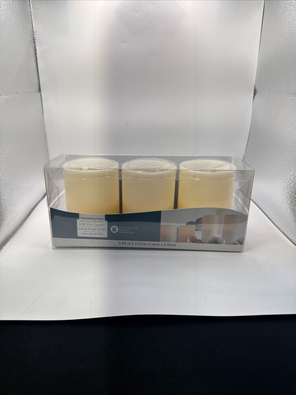 Gerson Flameless LED Candles Set of 3 Real Wax Flickering Pillar Candles New